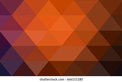 Dark Red vector blurry triangle background design. Geometric background in Origami style with gradient. 