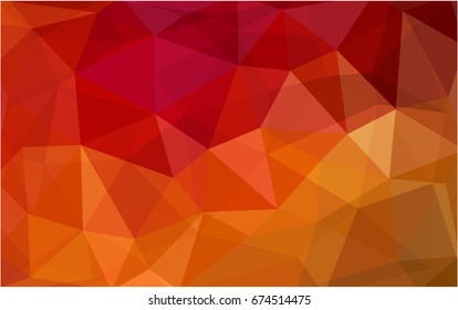 Dark Red vector blurry triangle background design. Geometric background in Origami style with gradient. 