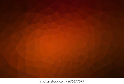 Dark Red vector blurry triangle background design. Geometric background in Origami style with gradient. 