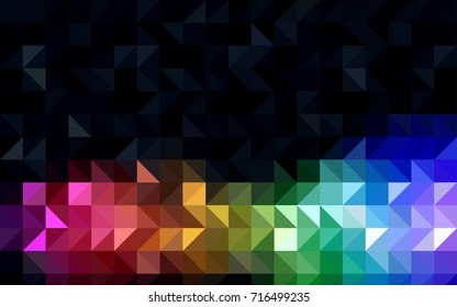 Dark Red vector blurry triangle background. Shining illustration, which consist of triangles. Brand-new design for your business.
