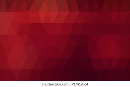 Dark Red vector blurry triangle background design. Geometric background in Origami style with gradient. 
