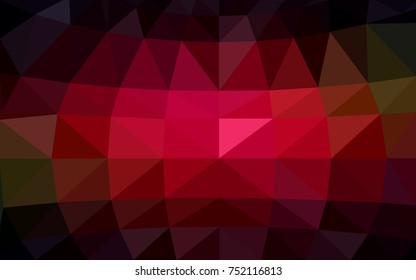Dark Red vector blurry triangle background design. Geometric background in Origami style with gradient. 