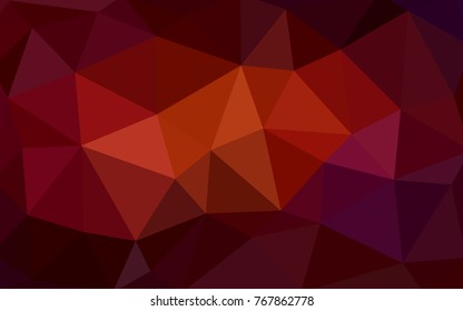 Dark Red vector blurry triangle background design. Geometric background in Origami style with gradient. 