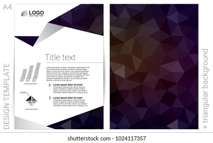 Dark Red vector  brochure for ui, ux design. Glitter abstract design concept with text box. The pattern can be used for any ad, booklets.