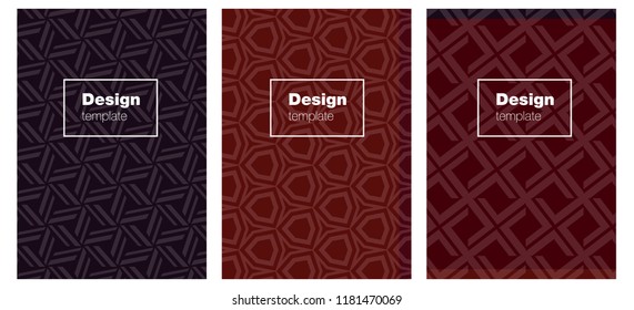 Dark Red vector brochure for ui, ux design. Web interface on abstract background with colorful gradient. Completely new template books.