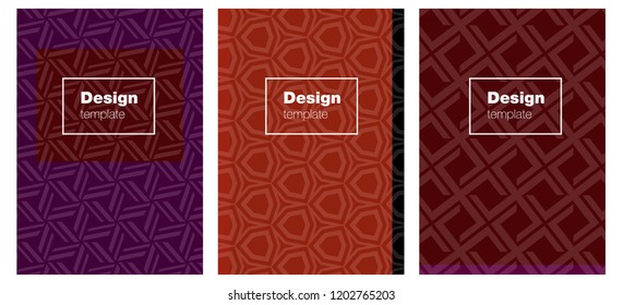 Dark Red vector brochure for ui, ux design. Booklet with textbox on colorful abstract background. Completely new template books.