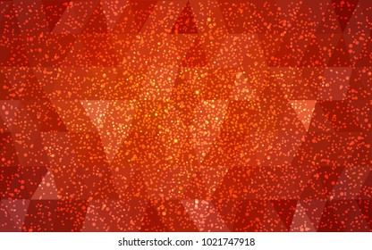 Dark Red vector christmas polygon background. Low poly Illustration consisting of triangles with snowflakes. Texture background of New Year celebration.