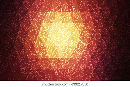 Dark Red vector christmas polygon background. Low poly Illustration consisting of triangles with snowflakes. Texture background of New Year celebration.