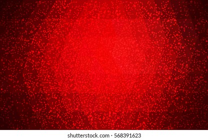 Dark Red vector christmas postcard low polygon background. Illustration consisting of triangles. Abstract triangular polygonal origami or crystal design of New Year celebration.