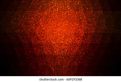 Dark Red vector christmas postcard low polygon background. Illustration consisting of triangles. Abstract triangular polygonal origami or crystal design of New Year celebration.