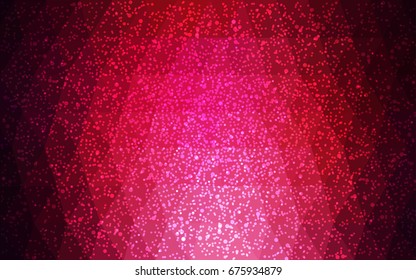 Dark Red vector christmas postcard low polygon background. Illustration consisting of triangles. Abstract triangular polygonal origami or crystal design of New Year celebration.