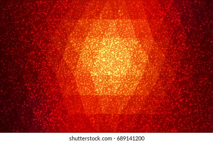Dark Red vector christmas postcard low polygon background. Illustration consisting of triangles. Abstract triangular polygonal origami or crystal design of New Year celebration.