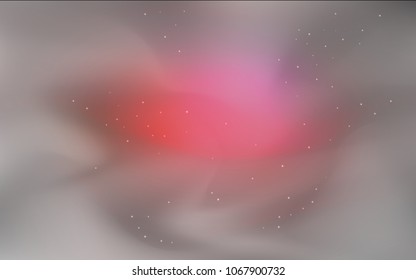 Dark Red vector cover with astronomical stars. Blurred decorative design in simple style with galaxy stars. Template for cosmic backgrounds.