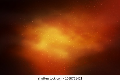 Dark Red vector cover with astronomical stars. Glitter abstract illustration with colorful cosmic stars. Best design for your ad, poster, banner.