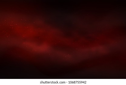 Dark Red vector cover with astronomical stars. Blurred decorative design in simple style with galaxy stars. Smart design for your business advert.