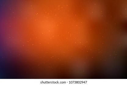 Dark Red vector cover with astronomical stars. Glitter abstract illustration with colorful cosmic stars. Pattern for futuristic ad, booklets.