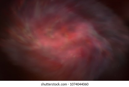Dark Red vector cover with astronomical stars. Shining colored illustration with bright astronomical stars. Smart design for your business advert.