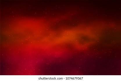 Dark Red vector cover with astronomical stars. Glitter abstract illustration with colorful cosmic stars. Pattern for futuristic ad, booklets.