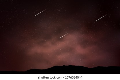 Dark Red vector cover with astronomical stars. Blurred decorative design in simple style with galaxy stars. Best design for your ad, poster, banner.