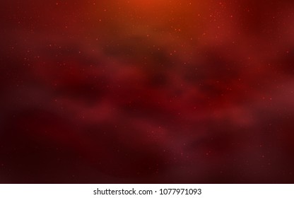 Dark Red vector cover with astronomical stars. Blurred decorative design in simple style with galaxy stars. Pattern for astrology websites.