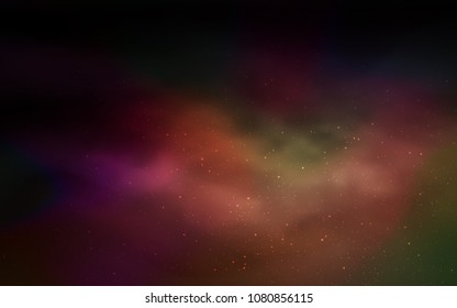 Dark Red vector cover with astronomical stars. Shining illustration with sky stars on abstract template. Pattern for astronomy websites.