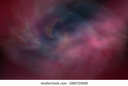 Dark Red vector cover with astronomical stars. Space stars on blurred abstract background with gradient. Best design for your ad, poster, banner.