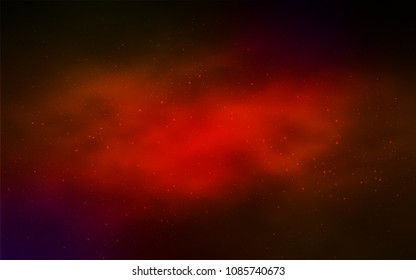 Dark Red vector cover with astronomical stars. Shining colored illustration with bright astronomical stars. Pattern for astronomy websites.