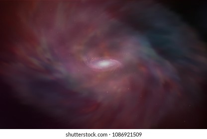 Dark Red vector cover with astronomical stars. Space stars on blurred abstract background with gradient. Best design for your ad, poster, banner.
