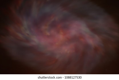 Dark Red vector cover with astronomical stars. Shining illustration with sky stars on abstract template. Smart design for your business advert.