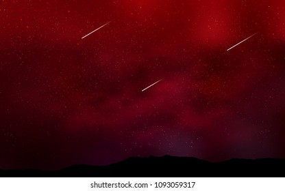 Dark Red vector cover with astronomical stars. Modern abstract illustration with Big Dipper stars. Best design for your ad, poster, banner.