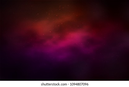 Dark Red vector cover with astronomical stars. Modern abstract illustration with Big Dipper stars. Best design for your ad, poster, banner.