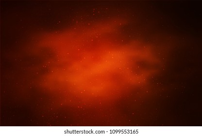 Dark Red vector cover with astronomical stars. Glitter abstract illustration with colorful cosmic stars. Best design for your ad, poster, banner.