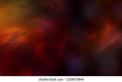 Dark Red vector cover with astronomical stars. Shining colored illustration with bright astronomical stars. Pattern for astrology websites.