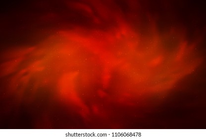 Dark Red vector cover with astronomical stars. Shining illustration with sky stars on abstract template. Smart design for your business advert.