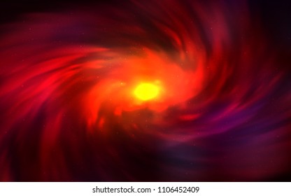 Dark Red vector cover with astronomical stars. Glitter abstract illustration with colorful cosmic stars. Template for cosmic backgrounds.