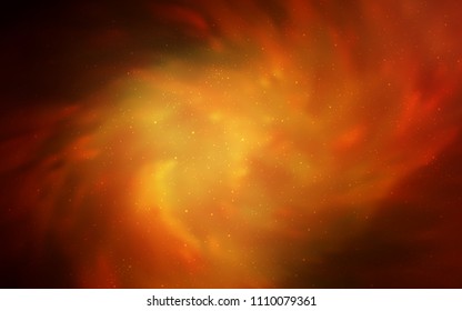 Dark Red vector cover with astronomical stars. Space stars on blurred abstract background with gradient. Template for cosmic backgrounds.