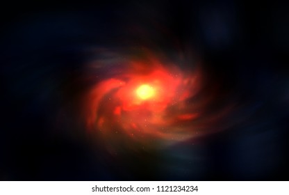 Dark Red vector cover with astronomical stars. Space stars on blurred abstract background with gradient. Pattern for futuristic ad, booklets.