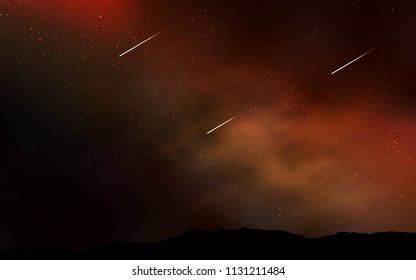 Dark Red vector cover with astronomical stars. Shining colored illustration with bright astronomical stars. Best design for your ad, poster, banner.