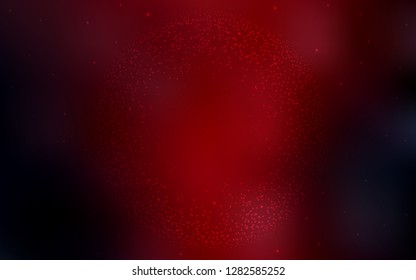 Dark Red vector cover with astronomical stars. Space stars on blurred abstract background with gradient. Best design for your ad, poster, banner.