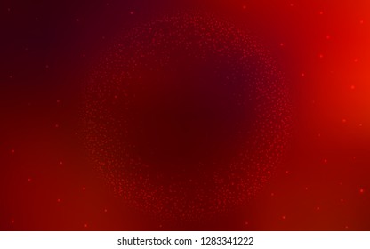 Dark Red vector cover with astronomical stars. Space stars on blurred abstract background with gradient. Pattern for futuristic ad, booklets.