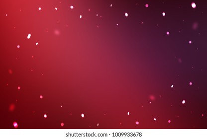Dark Red vector cover with beautiful snowflakes. Glitter abstract illustration with crystals of ice. The template can be used as a new year background.