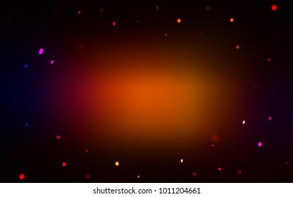Dark Red vector cover with beautiful snowflakes.