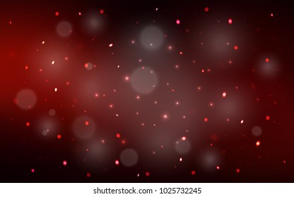 Dark Red vector cover with beautiful snowflakes. Glitter abstract illustration with crystals of ice. The template can be used as a new year background.