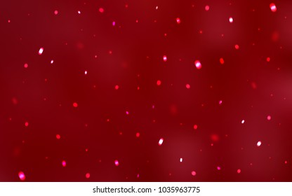 Dark Red vector cover with beautiful snowflakes. Blurred decorative design in xmas style with snow. New year design for your ad, poster, banner.
