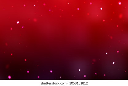 Dark Red vector cover with beautiful snowflakes. Glitter abstract illustration with crystals of ice. The template can be used as a new year background.