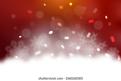 Dark Red vector cover with beautiful snowflakes. Shining colored illustration with snow in christmas style. The pattern can be used for year new  websites.