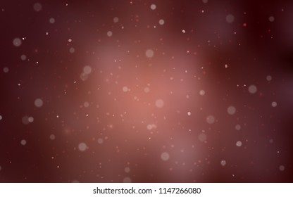 Dark Red vector cover with beautiful snowflakes. Snow on blurred abstract background with gradient. The pattern can be used for year new  websites.