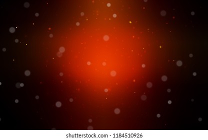 Dark Red vector cover with beautiful snowflakes. Blurred decorative design in xmas style with snow. The pattern can be used for new year leaflets.