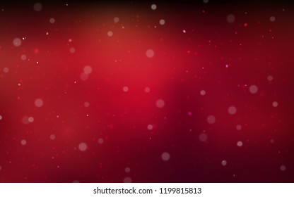 Dark Red vector cover with beautiful snowflakes. Glitter abstract illustration with crystals of ice. The template can be used as a new year background.