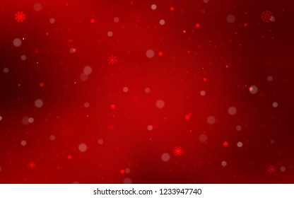 Dark Red vector cover with beautiful snowflakes. Modern geometrical abstract illustration with crystals of ice. The pattern can be used for year new websites. Dark Red vector cover with beautiful snowflakes. Modern geometrical abstract illustration with crystals of ice. The pattern can be used for year new websites.